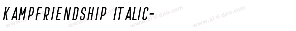 KampFriendship Italic字体转换